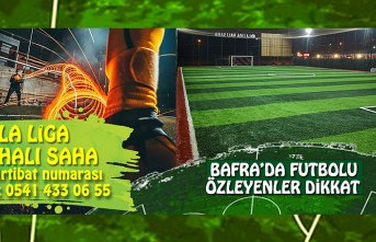 BAFRA’DA FUTBOLU ÖZLEYENLERİN ADRESİ: LA LİGA HALI SAHA