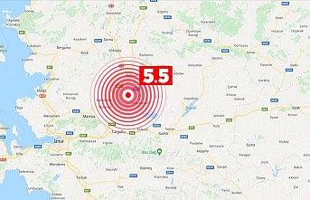 Manisa'da 5.5 büyüklüğünde deprem