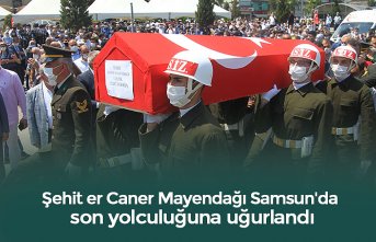 Şehit er Caner Mayendağı Samsun'da son yolculuğuna uğurlandı