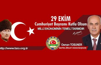 Osman Tosuner'den 29 Ekim cumhuriyet Bayramı Mesajı