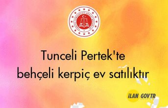 Tunceli Pertek'te behçeli kerpiç ev icradan satılıktır