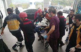 Zonguldak'ta ayağına tarım aracının bıçağı saplanan kişi tedaviye alındı