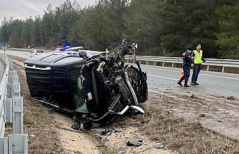 Karabük'te hafif ticari aracın devrildiği kazada 1 kişi yaralandı