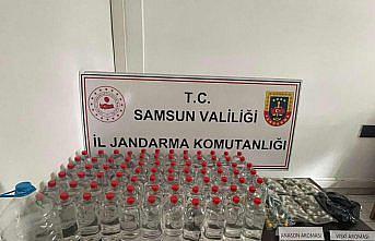 Samsun'da depoda sahte alkol üretimi şüpheli yakalandı