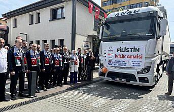 Trabzon'dan Filistin'e yardım tırları yola çıktı