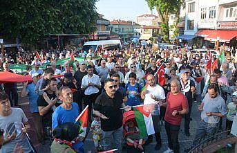 Akçakoca'da Filistin'e destek yürüyüşü düzenlendi