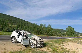 Gümüşhane'de otomobilin devrildiği kazada 5 kişi yaralandı