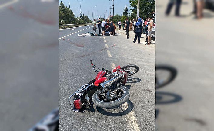 Samsun'da motosikletten düşen ve otomobil çarpan genç öldü