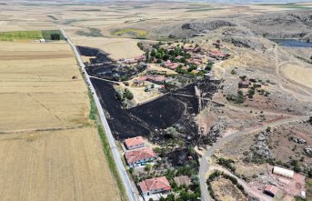 Çorum'da otların tutuşturulmasıyla başlayan yangında 31 dekar ekili alan yandı