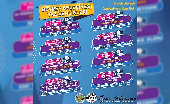 Devrek'te yaz şenlikleri ve konserler düzenlenecek