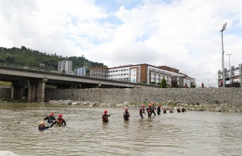 Rize'de 250 personelin katılımıyla sel ve heyelan tatbikatları gerçekleştirildi