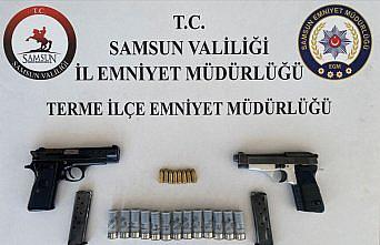 Samsun'da kesinleşmiş hapis cezası bulunan firari hükümlü tabancayla yakalandı
