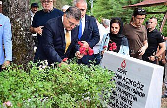 Sinop'ta 15 Temmuz şehidi Açıkgöz, kabri başında anıldı