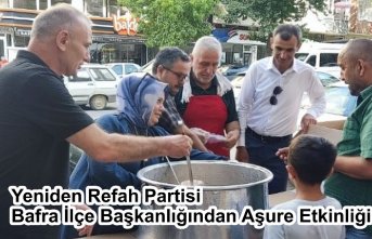 Yeniden Refah Partisi Bafra ilçe başkanlığından Aşure Etkinliği