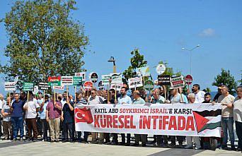 Giresun'da İsrail'in Gazze'ye yönelik saldırıları protesto edildi