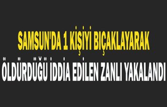 Samsun'da 1 kişiyi bıçaklayarak öldürdüğü iddia edilen zanlı yakalandı