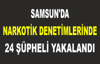 Samsun'da narkotik denetimlerinde 24 şüpheli yakalandı