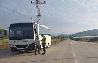 Amasya'da personel ve işçi servislerine denetim