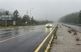 Bolu Dağı'nda sağanak etkili oldu