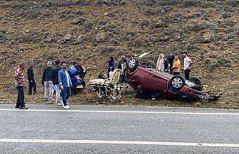 Gümüşhane'de takla atan otomobildeki 6 kişi yaralandı