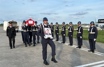 Ordu'da kontrol noktasında motosikletin çarptığı jandarma personelinin naaşı Samsun'a getirildi