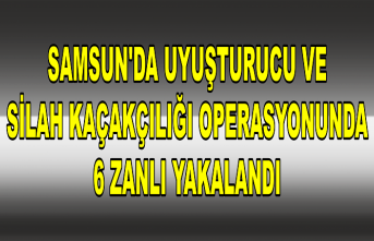 Samsun'da uyuşturucu ve silah kaçakçılığı operasyonunda 6 zanlı yakalandı