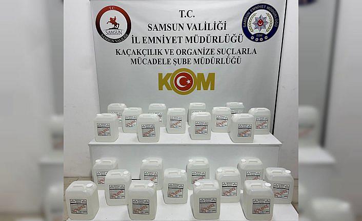 Samsun'da 120 litre etil alkol ele geçirildi