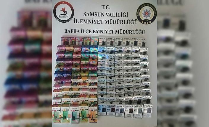 Bafra'da kaçakçılık operasyonunda 2 zanlı yakalandı