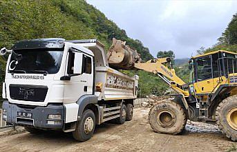 Trabzon'daki taşkın ve heyelanların izleri siliniyor