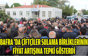 Bafra 'da çiftçiler sulama birliklerinin fiyat artışına tepki gösterdi