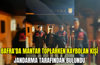 Bafra'da mantar toplarken kaybolan kişi jandarma tarafından bulundu