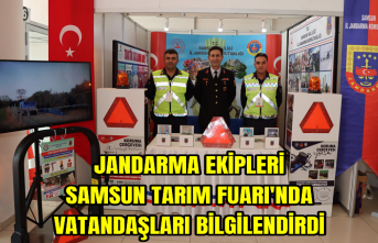 Jandarma ekipleri Samsun Tarım Fuarı'nda vatandaşları bilgilendirdi