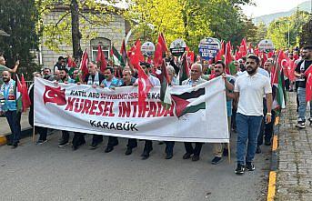 Karabük ve Kocaeli'de Filistin'e destek yürüyüşü düzenlendi