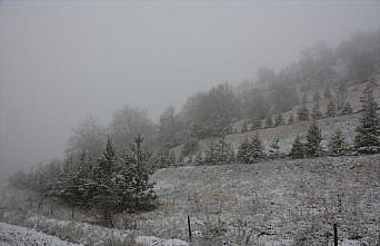 Tokat'ın yüksek kesimlerinde kar yağışı etkili oldu