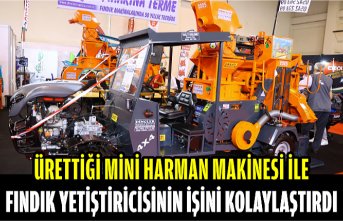 Ürettiği mini harman makinesi ile fındık yetiştiricisinin işini kolaylaştırdı