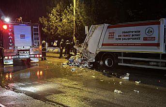 Bolu'da çöp kamyonunda çıkan yangın söndürüldü