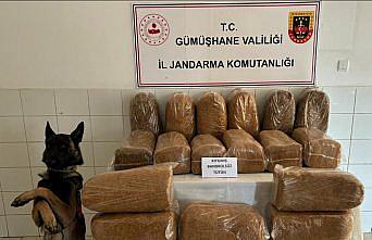 Gümüşhane'de 138 kilogram gümrük kaçağı tütün ele geçirildi