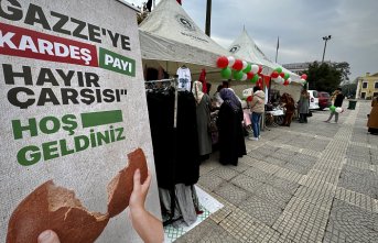 Samsun'da Gazze'ye destek için “Hayır Çarşısı“ açıldı