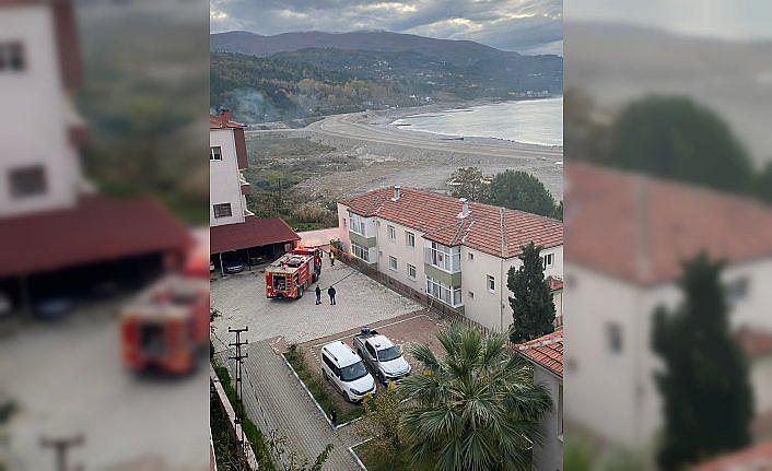 Sinop'ta orman işletme lojmanında çıkan yangın söndürüldü