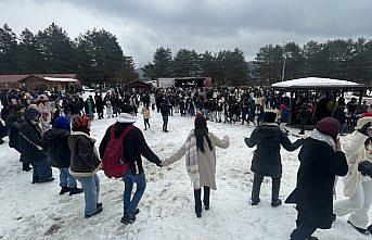 Abant'ta düzenlenen hamsi festivalinde yaklaşık 2 ton balık tüketildi