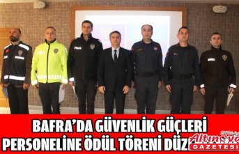 Bafra’da güvenlik güçleri personeline ödül töreni düzenlendi