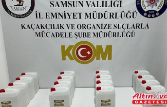 Samsun'da sahte içki operasyonunda 2 şüpheli yakalandı