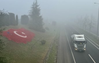 Sisin görüş mesafesini düşürdüğü Anadolu Otoyolu'nda ulaşım yavaşladı