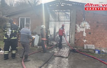 Ordu'da çıkan yangın iş yeri ile depoda hasara neden oldu