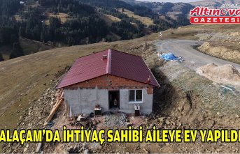 Alaçam'da ihtiyaç sahibi aileye ev yapıldı