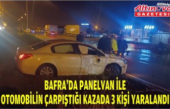 Bafra'da panelvan ile otomobilin çarpıştığı kazada 3 kişi yaralandı