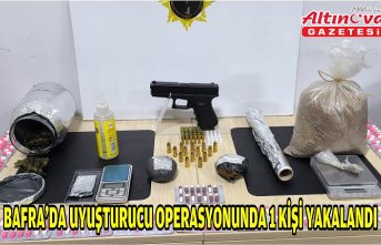 Bafra'da uyuşturucu operasyonunda 1 kişi yakalandı