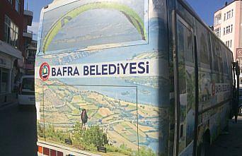 Bafra'da Yakıntaş Mezarlığı'na yeni servis hizmete başladı