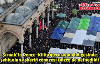 Şırnak'ta Pençe-Kilit Operasyonu bölgesinde şehit olan askerin cenazesi Düzce'de defnedildi