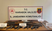 Karabük'te ruhsatsız tabanca ve 3 av tüfeği ele geçirildi